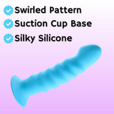 Maia 'Kendall' 8' Silicone Dildo - Neon Blue